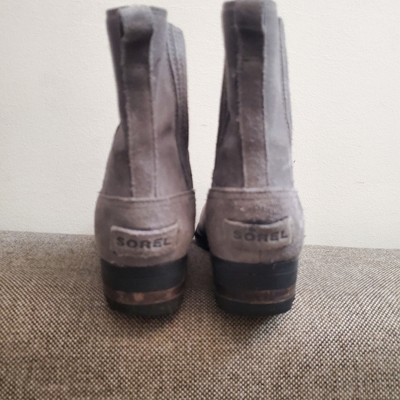 Sorel Lolla Cut-out Bootie Ankle Boots Gray NL3384-052 Sz 8.5 women's booties - Picture 6 of 8